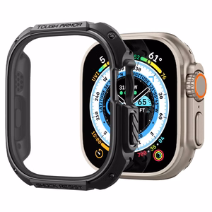 Spigen Tough Armor suojakuori mallille Apple Watch Ultra 49 mm, musta