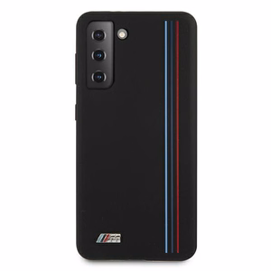 BMW Silikoni raidat M Collection kotelo Samsung Galaxy S21+ - musta