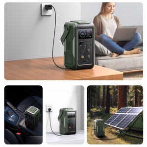 Virtapankki Joyroom JR-PBF10 75000mAh 100W 3x USB-C 3x USB-A kokoontaitettavalla taskulampulla ja kahvalla - vihreä