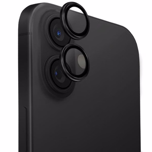 Uniq Optix alumiininen kameran linssisuoja iPhone 16 / 16 Plus asennustyökalulla - musta