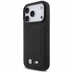 BMW M Quilted Logo MagSafe Suojakuori iPhone 17 Pro:lle - Musta