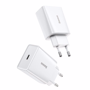 Baseus Speed Mini pikalaturi, USB-C, PD, 3A, 20W (valkoinen)