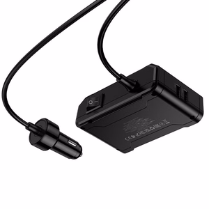 Auton laturi Hoco 2xUSB A + 2xUSB C+3x savukkeensytytinportti PD QC3.0 240W Z64 musta