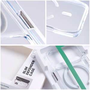 ROAR Suojakuori SLIM DEFENDER yhteensopiva MagSafe iPhone 15 Pro Max:lle läpinäkyvä