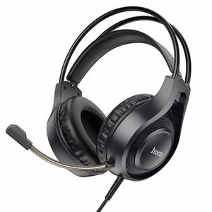 Langalliset kuulokkeet Jack 3,5 mm mikrofonilla W106 musta
