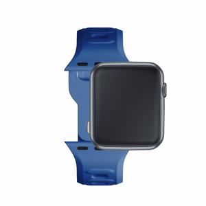 3mk-silikoniranneke Apple Watchille, 42/44/45/46/49 mm, sininen, suuri koko