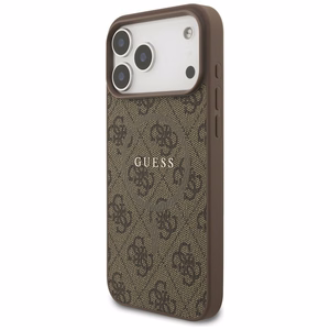 Guess 4G Ring Classic Logo MagSafe suojakuori iPhone 17 Pro Max:lle - ruskea
