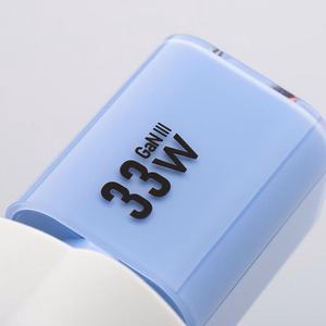 Puhelinlaturi Forcell F-Energy GaN III Crystal Color USB C + USB A QC4.0 PD 33W + silikoninen kaapeli USB C - USB C VT-41 sininen