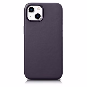 iCarer Kotelo Nahkakotelo Kotelo iPhone 14 Plus tumman violetti (MagSafe-yhteensopiva)