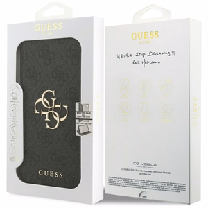 Guess Book 4G Metal Logo -suojakuori iPhone 17 Pro Max - musta