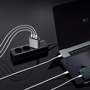 Cuktech 65W GaN 2xUSB-C 1xUSB-A Wall Charger - Gray