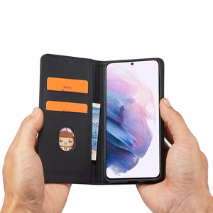Magneettikorttikotelo Samsung Galaxy S22 + (S22 Plus) Kotelo Lompakko Kortinhaltija Musta
