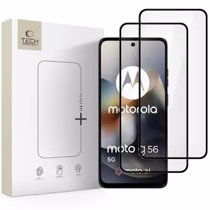 Tech-Protect Glass Fit+ 2-pack tempered glass for Motorola Moto G56 5G - black