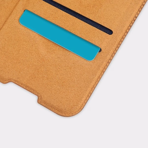 Nillkin Qin nahkainen holsteri tapauksessa Xiaomi Redmi Note 9T 5G ruskea