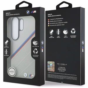BMW Tricolor Metal Logo MagSafe suojakuori Samsung Galaxy S26 Ultra:lle harmaa