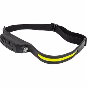 Taskulamppu COB+XPE-anturi ladattava otsalamppu, 350lm, IPX4, USB-C