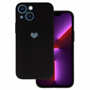 Vennus Silicone Heart Case for Iphone 14 Plus design 1 black