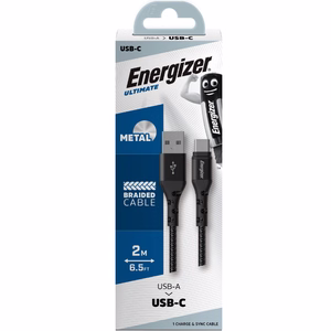 Energizer Ultimate C520CKBK USB-A–USB-C-lataus- ja datakaapeli, 2 m, musta