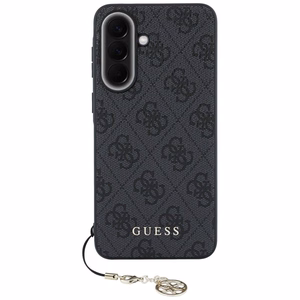 Guess HC PU 4G Classic Logo case with charm for Samsung Galaxy A57 black