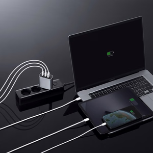 Cuktech 65W GaN 2xUSB-C 1xUSB-A Wall Charger - Gray