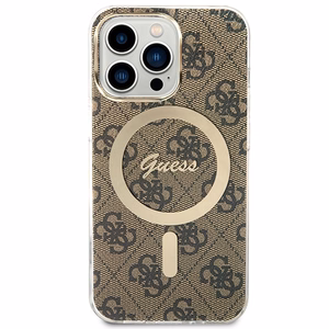 Set Guess GUBPP13LH4EACSW suojakuori + laturi iPhone 13 Pro ruskea/ruskea kova suojakuori 4G Print MagSafe