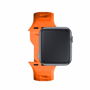 3mk-silikoniranneke Apple Watchille, 38/40/41/42 mm, oranssi, pieni koko