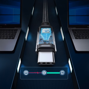 Orico C2C kulmamallinen USB-C–USB-C PD, 100 W-kaapeli, 0,5 m – musta