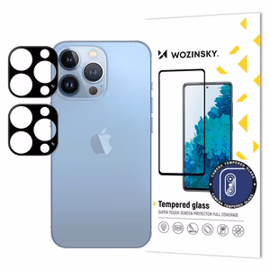 Wozinsky Full Camera Glass kameran linssin suoja iPhone 17:lle - musta, 2 kpl