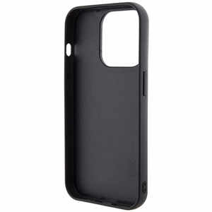 Karl Lagerfeld Gripstand Saffiano Karl&Choupette Pins case for iPhone 14 Pro - black