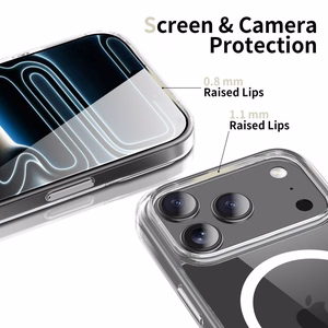 Tech-Protect Flexair Hybrid CC MagSafe Suojakuori iPhone 17 Pro Max -lle - kirkas
