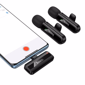 Langaton mikrofonisetti Hoco L20A, USB-C/Lightning, musta