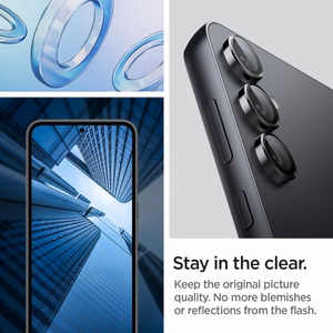Spigen Glas.tR EZ Fit Optik kameran suoja Samsung Galaxy S23 FE:lle - musta 2 kpl