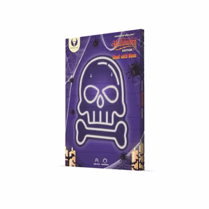 Forever Light Neon Plexi LED Skull with Bone White FPNE18