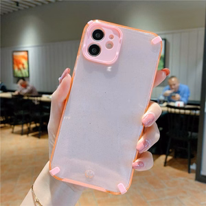 Armor Glitter Suojakuori iPhone 12 Pro vaaleanpunainen
