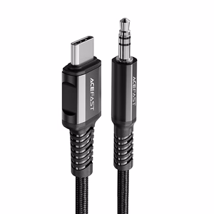 Acefast äänikaapeli USB-C 3.5mm Mini Jack (uros) 1.2m AUX musta