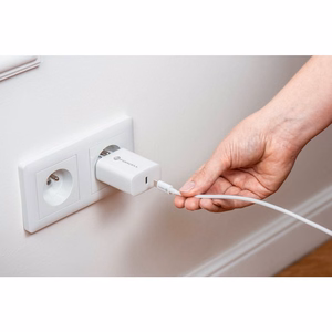 Puhelinlaturi Forcell F-Energy USB C QC4.0 PD 3A 25W + kaapeli USB C - USB C TFK-TC-25WPD valkoinen