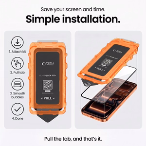 Tech-Protect Quick Set+ -karkaistut suojalasit laitteelle Google Pixel 9 Pro XL / 10 Pro XL / 11 Pro XL, 2 kpl