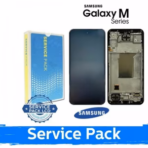 LCD-näyttö Samsung M356 M35 5G musta kehyksellä (Service Pack)