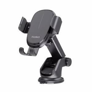 Auton laturi-pidike Choetech T203-F, painovoimainen, 15W, musta