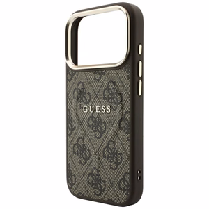 Guess Embossed 4G Classic MagSafe-suojakuori iPhone 17 Pro Max / 18 Pro Max -malleille, ruskea