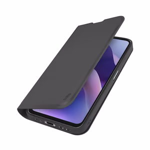 SBS Wallet Smooth Case with Flip Cover for Motorola Moto G56 - Black