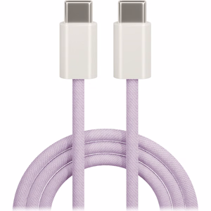 Maxlife MXUC-06 -kaapeli USB-C - USB-C 1,0 m 20W violetti nailon