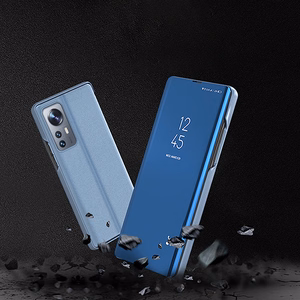 Clear View Case kansi Xiaomi 12 Lite sininen flip kansi