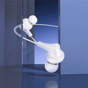 Hoco M114 langalliset nappikuulokkeet USB-C mikrofonilla - valkoinen