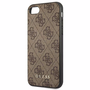 Guess 4G Metal Gold Logo Suojakuori iPhone SE 2022 / 2020 / 7 / 8:lle - ruskea