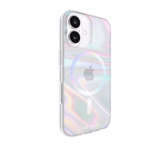 Case-Mate Soap Bubble MagSafe suojakuori iPhone 16 -laitteelle, helmiäishohtoinen