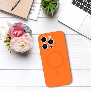 TEL PROTECT MagSilicone Suojakuori iPhone 14:lle oranssi