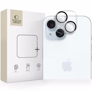 Tech-Protect Cam Fit+ kamerasuoja iPhone 14 / 14 Plus / 15 / 15 Plus:lle - kirkas