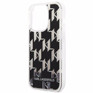 Karl Lagerfeld KLHCP14LLMNMK iPhone 14 Pro 6.1 "hardcase black / black Liquid Glitter Monogram