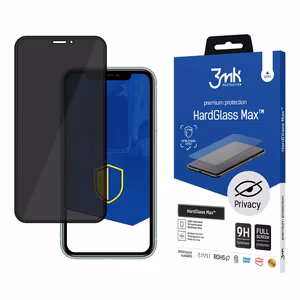 3MK Hard Glass Max Privacy musta iPhone 11:lle